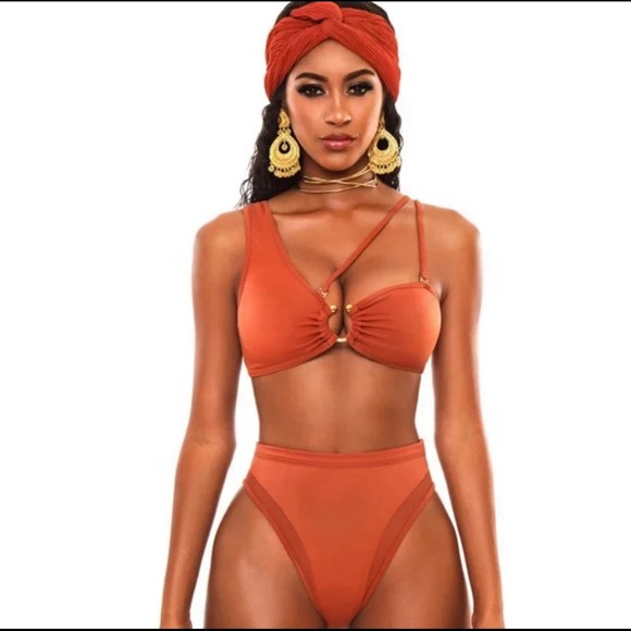 LexLoLux Boutique Other - One Shoulder High Waist Bikini Set